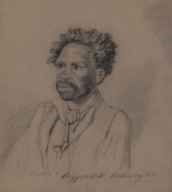 Rigged Dick [Ricketty Dick?]  Broken Bay Tribe by Charles Rodius c1844. NLA